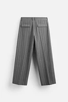 WIDE FIT STRIPED SUIT PANTS