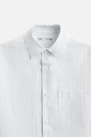 STRIPED POPLIN SHIRT