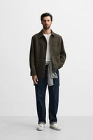 WOOL POCKET OVERSHIRT