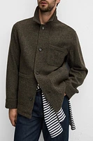 WOOL POCKET OVERSHIRT