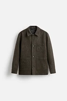 WOOL POCKET OVERSHIRT