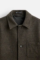 WOOL POCKET OVERSHIRT