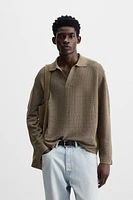 TEXTURED KNIT POLO