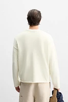 SWEATER WITH RAISED HEM