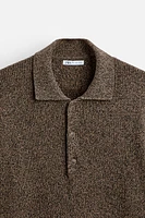 TEXTURED KNIT POLO