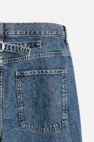 BAGGY FIT JEANS WITH SLITS