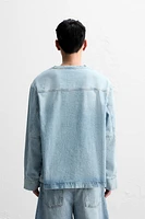 SEAMED DENIM SWEATSHIRT