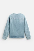 SEAMED DENIM SWEATSHIRT