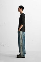 STRAIGHT FIT SEAM JEANS