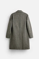 HERRINGBONE TEXTURED WEAVE COAT