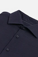 SLIM FIT WOOL BLEND SHIRT