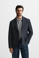 WOOL BLEND TEXTURED JACKET