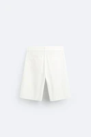 PLEATED BELTED SHORTS