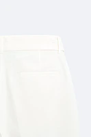 PLEATED BELTED SHORTS