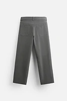 PANTS WITH BELT AND PLEATS