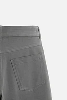 PANTS WITH BELT AND PLEATS