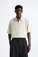 QUARTER ZIP POLO SHIRT