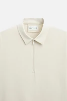 QUARTER ZIP POLO SHIRT