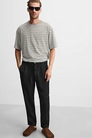 PLEATED LINEN PANTS