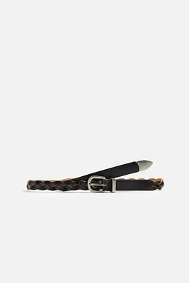 WOVEN LEATHER BELT