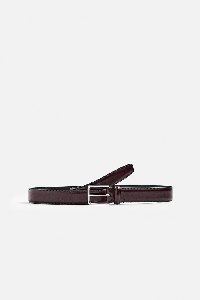 TOPSTITCH LEATHER BELT