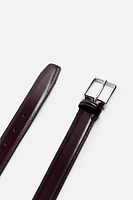 TOPSTITCH LEATHER BELT