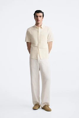 COTTON - LINEN BLEND SHIRT