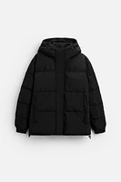 HOODED QUILTED JACKET