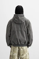 WASHED HOODED JACKET