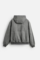 WASHED HOODED JACKET