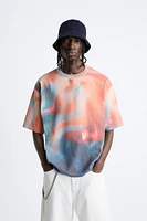 ABSTRACT PRINT KNIT T-SHIRT