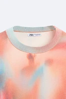 ABSTRACT PRINT KNIT T-SHIRT