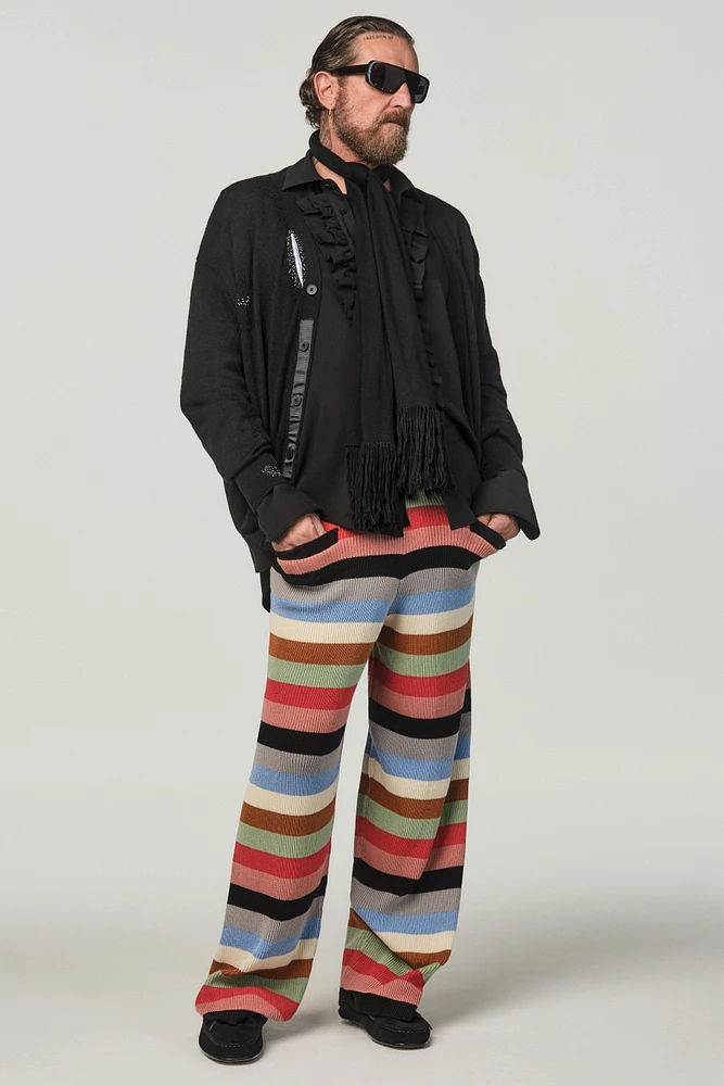 STRIPED KNIT PANTS X STEFANO PILATI