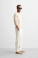 TEXTURED JOGGER WAIST PANTS