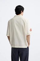 EMBROIDERED COTTON - LINEN SHIRT