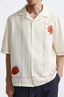 EMBROIDERED COTTON - LINEN SHIRT