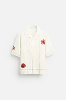 EMBROIDERED COTTON - LINEN SHIRT