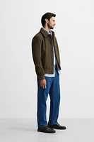 WOOL BLEND CONTRAST JACKET