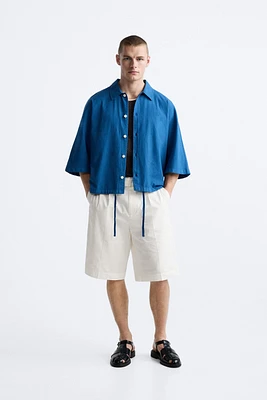 COTTON - LINEN BOXY FIT SHIRT