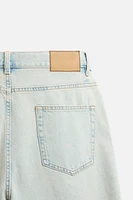 STRAIGHT FIT DENIM SHORTS