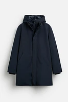 TECHNICAL PARKA WITH REMOVABLE COLLAR