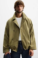 SHORT TECHNICAL FABRIC TRENCH COAT