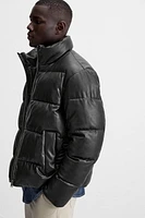 FAUX LEATHER PADDED JACKET