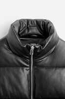 FAUX LEATHER PADDED JACKET