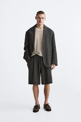 COTTON - LINEN SUIT SHORTS