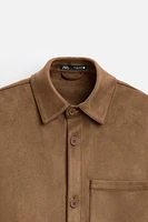 FAUX SUEDE OVERSHIRT