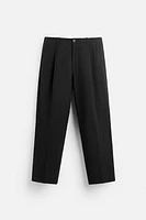 PLEATED STRAIGHT FIT PANTS