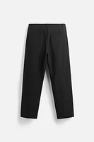 PLEATED STRAIGHT FIT PANTS