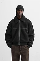 CONTRASTING FLEECE JACKET