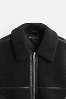 CONTRASTING FLEECE JACKET